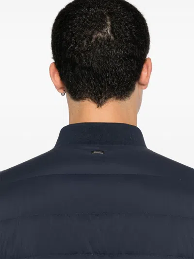 Herno Short Down Jacket Baseball Collar In Multi