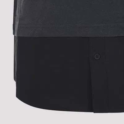 Balenciaga Women Hybrid T-shirt Dress With Sport Icon Logo In Black
