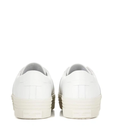 Shop Saint Laurent Signature Court Classic Sl/39 Platform Sneakers In Off White