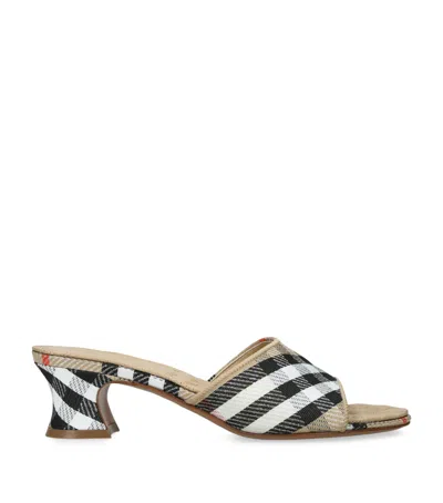 Burberry 45mm Sloane Heeled Sandals In Neutral