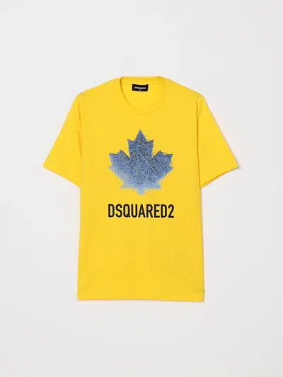 Dsquared2 Logo Maple Leaf T-shirt In Multi