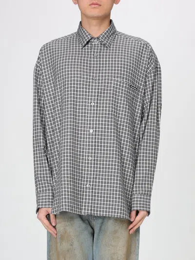 Acne Studios Checked Button-up Shirt In Black