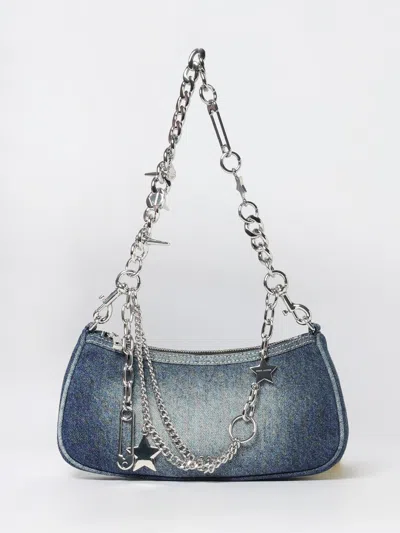 Marc Jacobs Shoulder Bag Star Studs Chain Strap In Blue