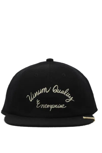Visvim Black Logo Baseball Hat In Black
