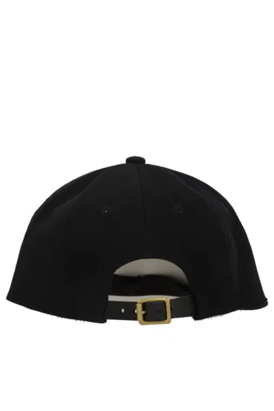 Visvim Black Logo Baseball Hat In Black