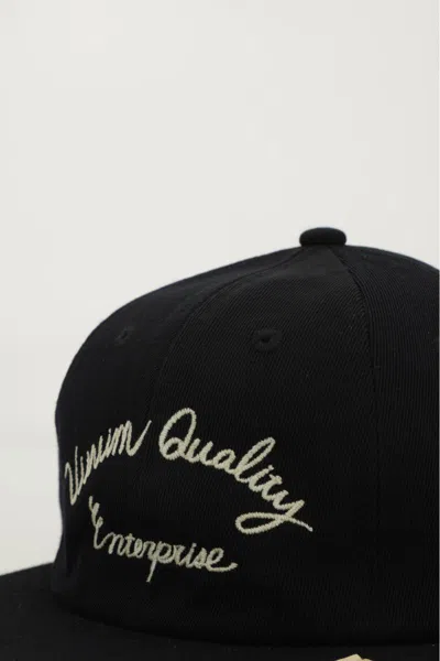 Visvim Black Logo Baseball Hat In Black