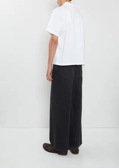 Sacai White Cotton Jersey Polo In Animal Print