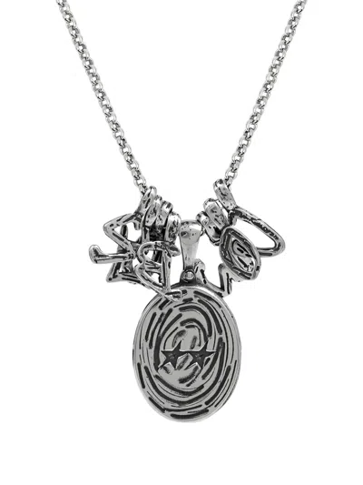 Twojeys Lettering Pendant Necklace In Metallic