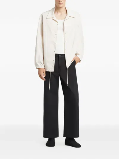 Courrèges Blazer Jacket Long Sleeves Drawstring Hem Pockets In White
