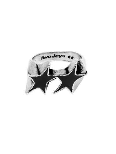 Twojeys Star Precious Metals Ring In Silver