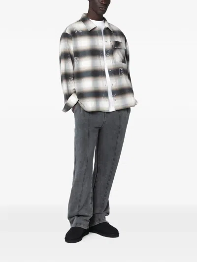 Represent Flannel Shirt With All-over Initials In Multi