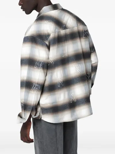 Represent Flannel Shirt With All-over Initials In Multi
