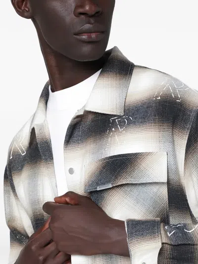 Represent Flannel Shirt With All-over Initials In Multi