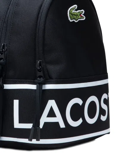 Lacoste Logo-graphic Backpack In Black