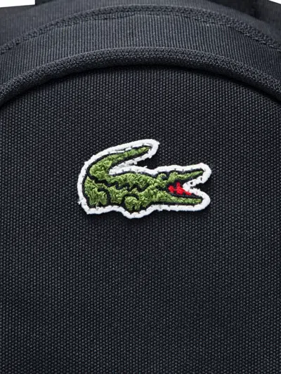 Lacoste Logo-graphic Backpack In Black