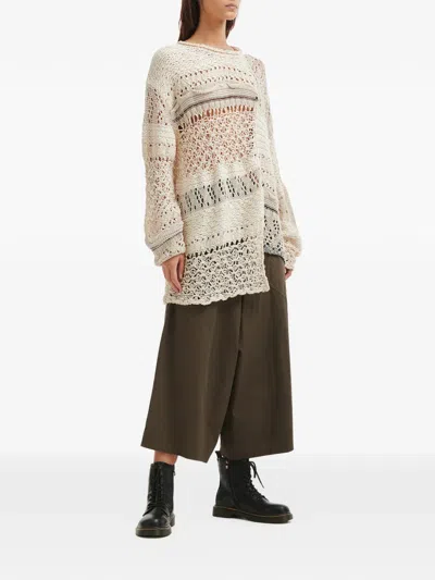 Y's Openwork-knit Sweater In Multi