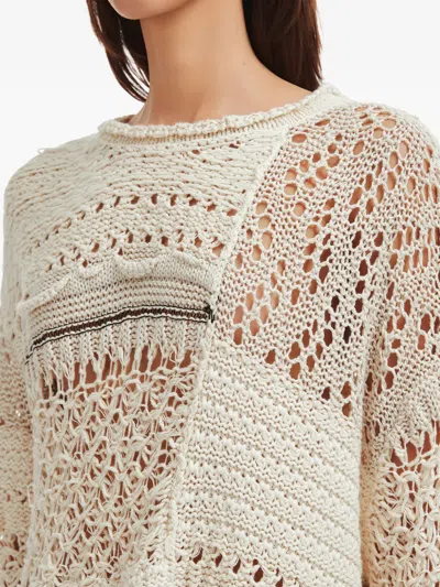 Y's Openwork-knit Sweater In Multi