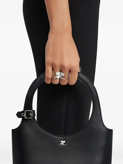 Courrèges Ac Double Rings In Silver