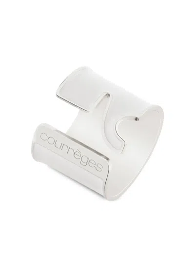 Courrèges Ac Double Rings In Silver