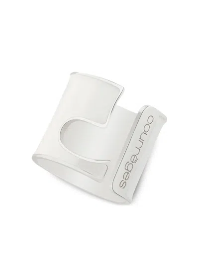 Courrèges Ac Double Rings In Silver