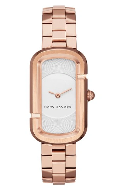 Shop Marc Jacobs Women's  The Jacobs Bracelet Watch, 39mm In Rose Gold/ Silver White