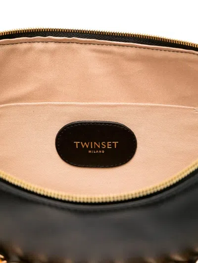 Twinset Liliane Chain-embellished Shoulder Bag In Black
