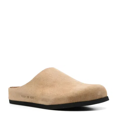 Common Projects Logo Flat Mules In Multi