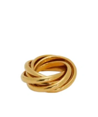 Jil Sander Multi-layer Ring In Gold