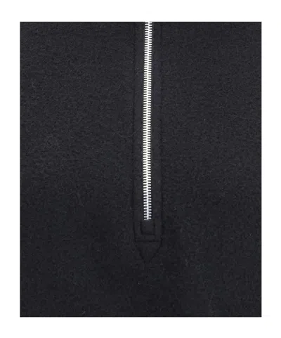 Rier Half-zip Wool Sweatshirt In Black