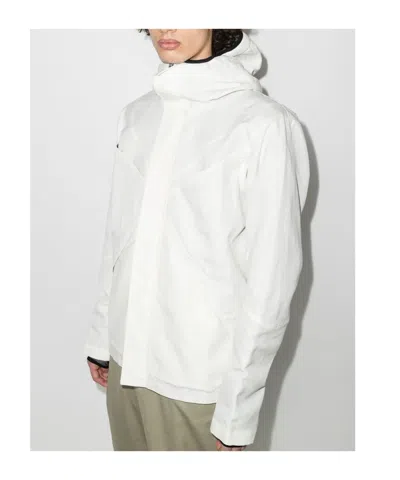 Ranra Technical Fabric Hooded Jacket In White