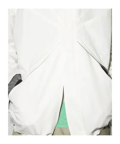 Ranra Technical Fabric Hooded Jacket In White