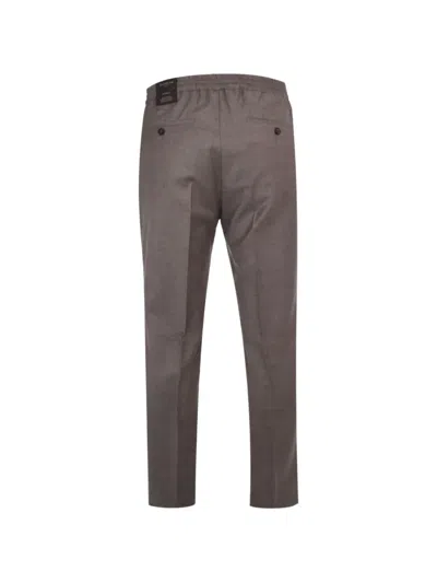 Slowear Drawstring Pleated Trousers In Gray