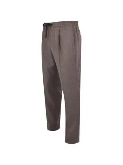 Slowear Drawstring Pleated Trousers In Gray