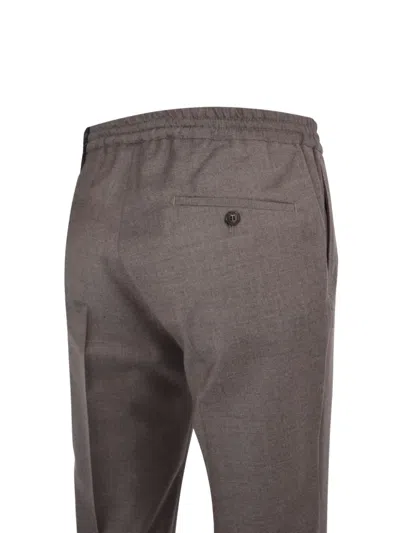 Slowear Drawstring Pleated Trousers In Gray