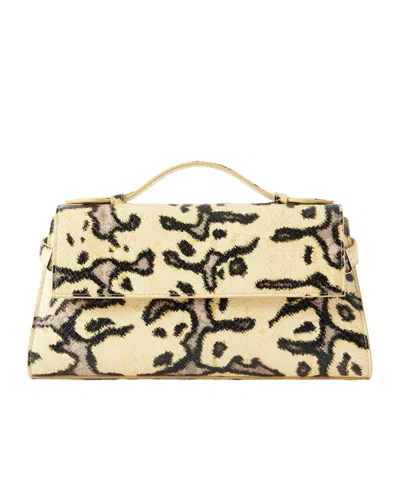 Proenza Schouler Tate Python-print Leather Clutch Bag In Neutral
