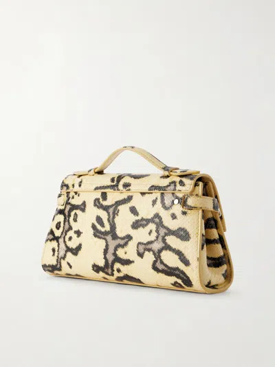 Proenza Schouler Tate Python-print Leather Clutch Bag In Neutral