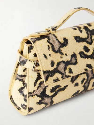 Proenza Schouler Tate Python-print Leather Clutch Bag In Neutral