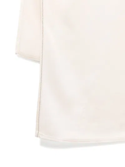 Peserico Solid Color Scarf In White