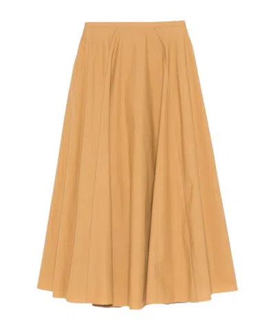 Forte Forte Patchwork Midi Skirt In Orange