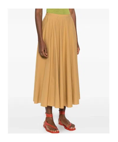 Forte Forte Patchwork Midi Skirt In Orange