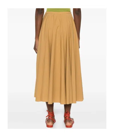 Forte Forte Patchwork Midi Skirt In Orange