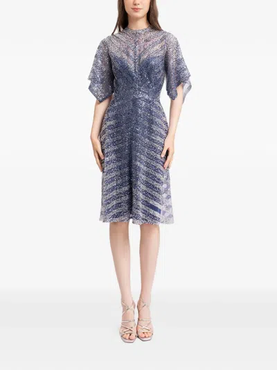 Gemy Maalouf Beaded Sequinned Mini Dress In Multi