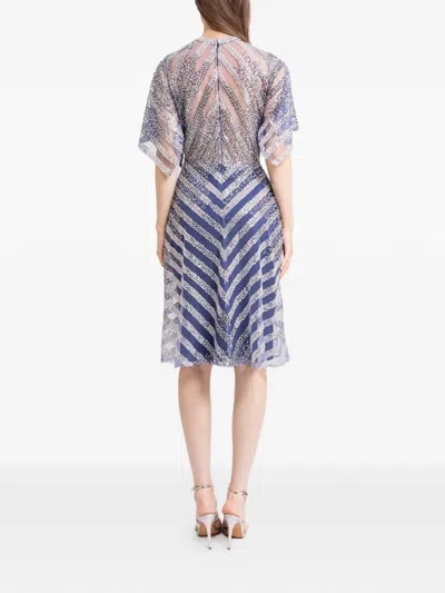 Gemy Maalouf Beaded Sequinned Mini Dress In Multi