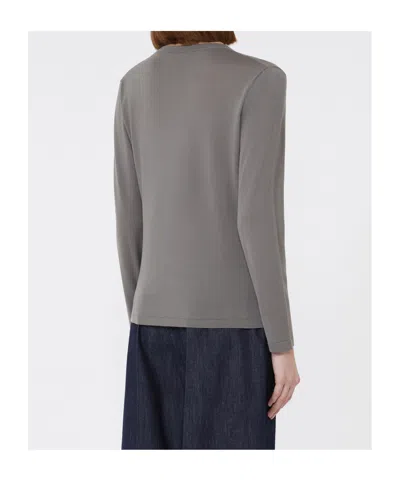 Max Mara Wool Cardigan In Gray