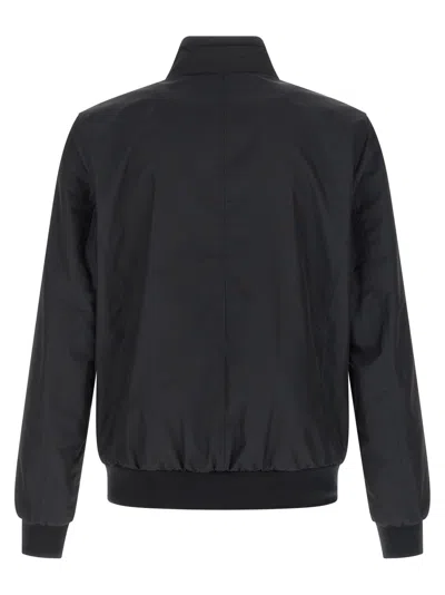 Moorer Manetti Polyester Jacket High Collar In Black