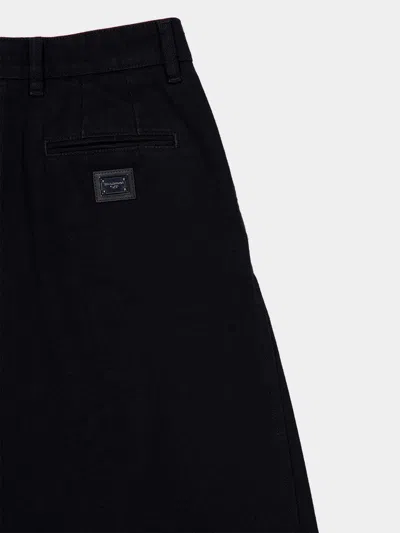 Dolce & Gabbana Women Wide-leg Cotton Jeans In Black