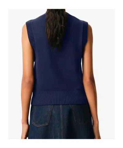 Ami Alexandre Mattiussi Ami De Coeur Knitted Vest In Blue