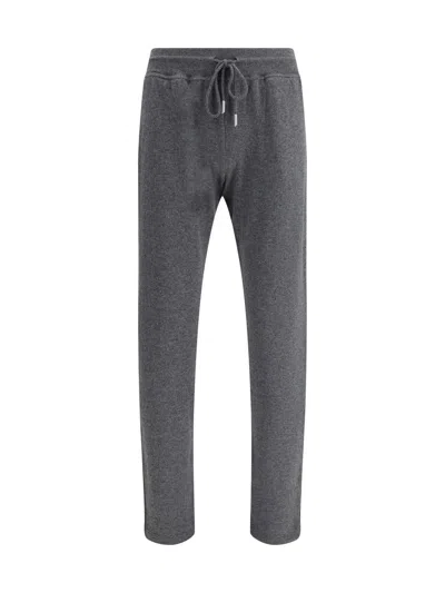 Kiton Drawstring Cashmere Trousers In Gray