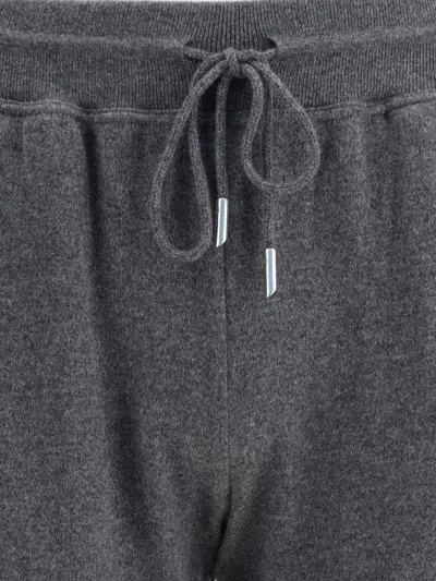 Kiton Drawstring Cashmere Trousers In Gray