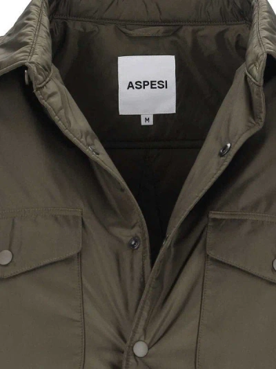 Aspesi Jacket With Chest Pockets And Long Sleeves In Green